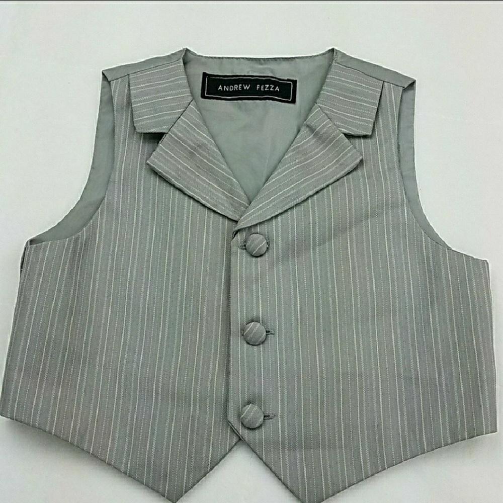 Andrew Fezza Dress Vest Light Gray  size 12 months